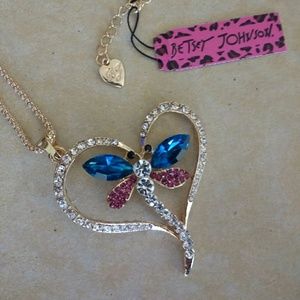 Betsey Johnson Dragonfly Necklace NWT